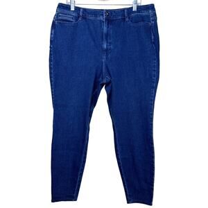 J.Jill Denim Premium-Flex High-Rise Leggings Blue Women's Plus Size 18 Casual